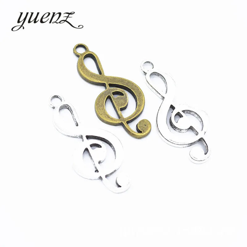 YuenZ Musical Note Charms Pendants Fit Jewelry Making Findings Accessories Diy Handmade 39*16mm P212
