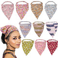 Elastic Chiffon Triangle Hair Scarf Bandanas De Pelo Kerchief Headband Women's Stylish Hairband Scarfs