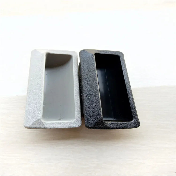Grey  Flush Pocket Door Pulls & Handles with Recessed Styles for Kitchen Dresser Cabinet Drawers-Modern Furniture Knob