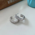 Cz Earring Zircon Hoop Bling Wedding Wholesale Iced Out Earrings