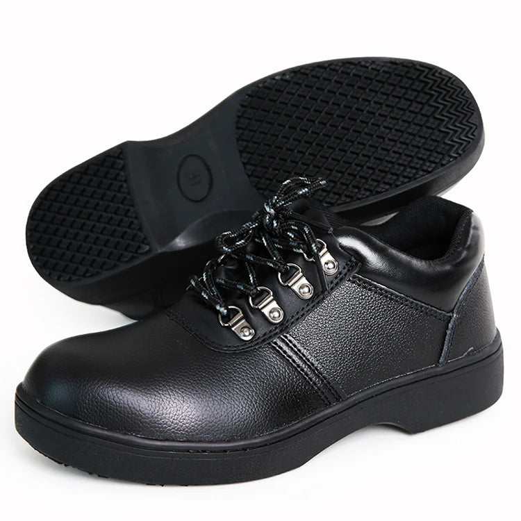 JDS 2612 Cheap Safety Shoes Leather Steel Toe Work Shoes Outdoor Men