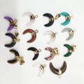 Carved Tiny Horn Charm Nature Stone Star Pendant Jewelry Accessory for Jewelry Making
