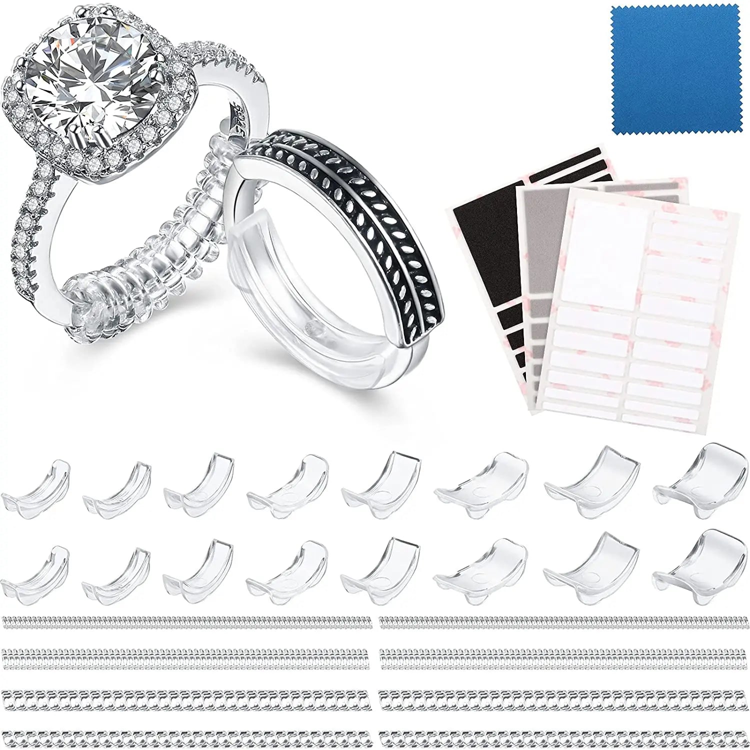 Invisible Find Your Ring Size Adjuster for Loose Rings for Any Rings Size Reducer Spacer