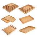Natural Bamboo Kitchen Cutlery Tray Baby Fruit Plate Toddler Kids Suction Feeding Food Plate Dish Plate