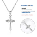 D596 Women Cross Necklace 925 Sterling Silver Infinity Cross Necklace Pendant Jewelry Gifts for Her