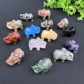 Wholesale Hand Carved Various Gemstone Mini Elephants for Sale
