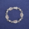 New Arrival Special Design 13mm Star Moon Bracelet 925 Sterling Silver Moissanite Hip Hop Cuban Chain Bracelet