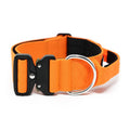 Heavy Duty Tactical Dog Collar Handle Soft Padded Wide Adjustable Dog Collar With Metal Buckle