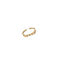 High End Jewelry Gold Plated D Ring Stainless Steel Cuff Ring Jewelry