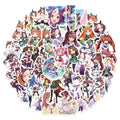 50PCS Japanese cartoon gaming two dimensional anime pretty derby sticker