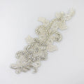 Hot Fix Flower Bodice Rhinestone Applique  Crystal Trimming for Wedding Dress Bridal