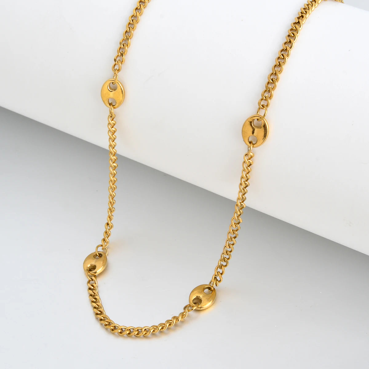 Hot Selling Jewelry 18k Gold Plated Stainless Steel Necklaces Chain Jewelry for Women