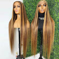 Transparent Full HD Lace Frontal Wig 13*4/13*6 Full Lace Wigs Raw Indian Human Hair Black Women's Wig With Mixed Hair Color