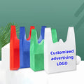 Customized Non-woven Fabric Bags Advertising Laminated Vest Bags Supermarket Shopping Eco-friendly Handbags