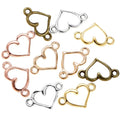 YuenZ 100pcs/bag 5 Color Heart Shaped Connect Charms Necklace Pendant Bracelet Jewelry Making Handmade Crafts 14.5*8mm A118