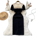 4667 Women's Summer Elegant A-Line Knee-Length O-Neck Lace Short Sleeve Dresses Polyester/Cotton Anti-Wrinkle Breathable