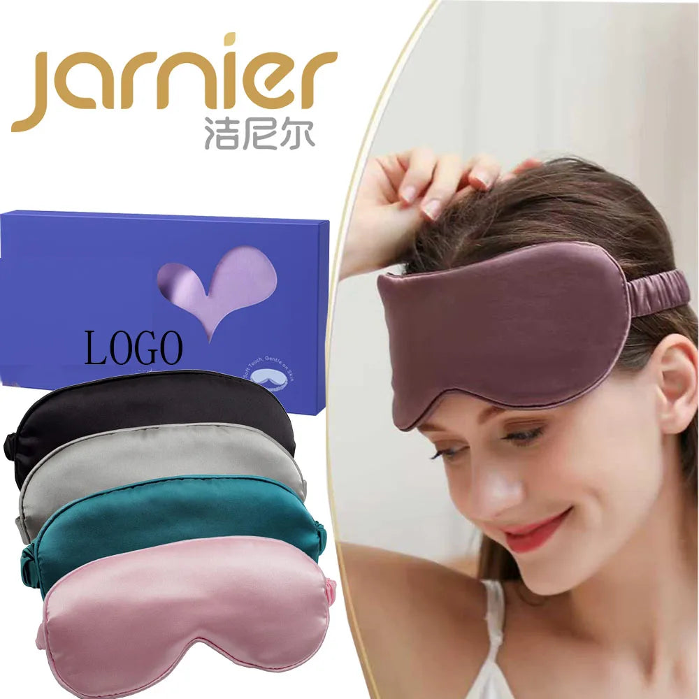 Premium Satin Sleep Eye Patch Super Soft Breathable Light Blocking Travel Blindfold Silk Satin Sleep Eye Mask With Elastic Strap