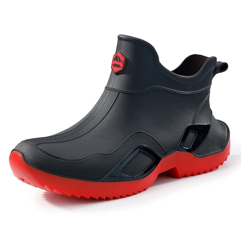 GUYISA  Rain Boots for Outdoor Work Non - slip Wea Waterproof New Fashion Long Safety Rain Boots
