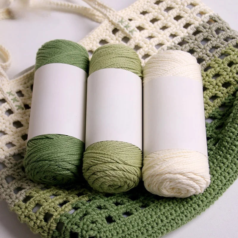 Surprise Price 2mm 100% Cotton Fancy Round Hollow Yarn for Knitting Bag and Hat