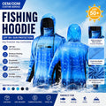 Custom Men Long Sleeve Performance Shirt Anti-UV Fishing Wear UPF 50 Fishing Hoodie Sun protection Clothes Mens Fishing Shirts