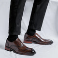 Bullock Artificial Leather Dress Shoes Wedding Men Official Leather Shoes for Men