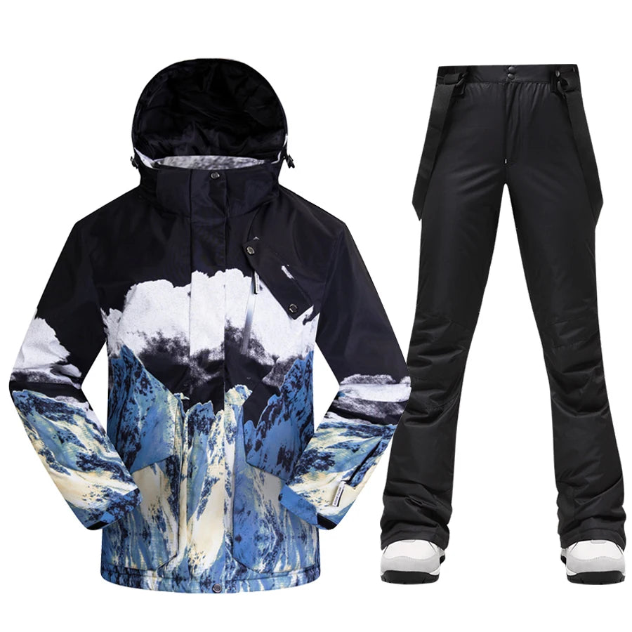 Thick Warm Women's Ski Snowboard Suit Set Breathable Waterproof Windproof Outdoor Winter Jacket Pants 100% Polyester for