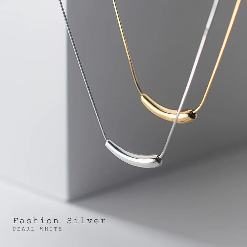 Wholesale 925 Sterling Silver Snake Chain Short Bar Choker Necklaces for Women Party Jewelry Gifts