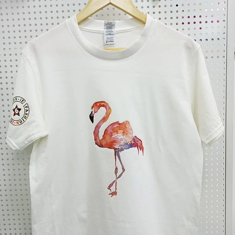 2025 Heat Pictures Custom Logo New Cartoon Animals Cute Bird Flower Eco-friendly Washable PET Heat Transfer Stickers Garment