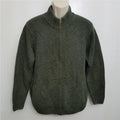 Customer logo Winter Adult Green Mock Neck With Zipper Outdoor Pullover Knitting Sweater Full Zipper Cardigan for Men
