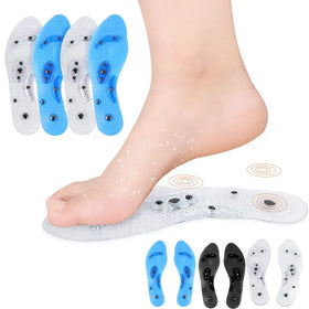 Factory Hot Pvc Acupuncture Magnetic Foot Care Shoe Insole Free Cutting Orthopedic Therapeutic Massage Soles