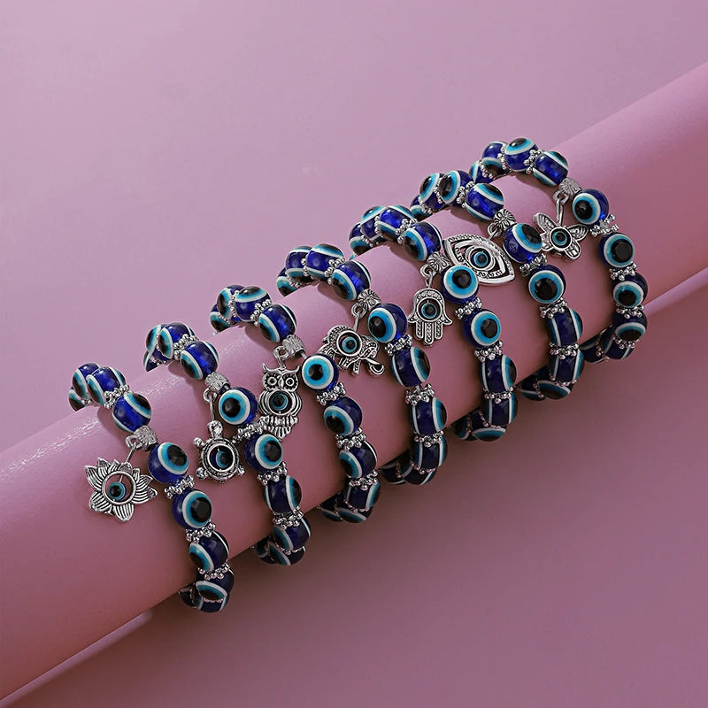 Wholesale Turkish Jewelry Bracelet Handmade Trendy Elastic Lucky Custom Bead Bracelet for Men's