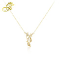 Guangdong 18K Laminated Gold Jewelry Wholesale Wedding Necklaces with Zircon Charms and Choker Trendy Jewelry for Gifts