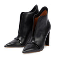 2022 Ladies Black Chunky Heel Ankle Booties Pointed Toe High Heels Boots Slip on Block Heel Winter Shoes