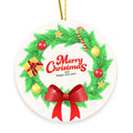 TaiLai 2024 Wholesale Custom Christmas Decoration Printed Ceramic Sublimation Blank Christmas Xmas Ornament Supplies