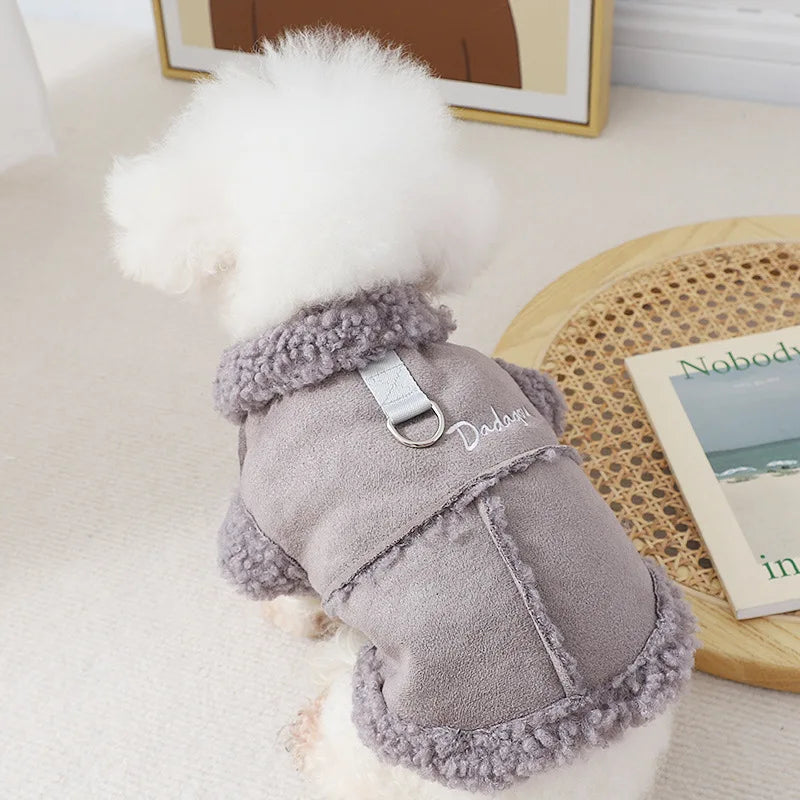 Wholesale Fashion Barber Fleece Warm Winter Dog Coat Jacket Fashion Pet Dog Clothes