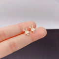 2022 Trendy Mini Bunny Gold-Plated Earrings Cute Korean Style for Engagement & Wedding Sleepless Without Picking Small Earrings