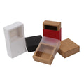 Drawer Box Paper Box Kraft Paper Cover Can Also Be Customized PVC Spot Black with Transparent Shoes & Clothing CMYK Offset Print
