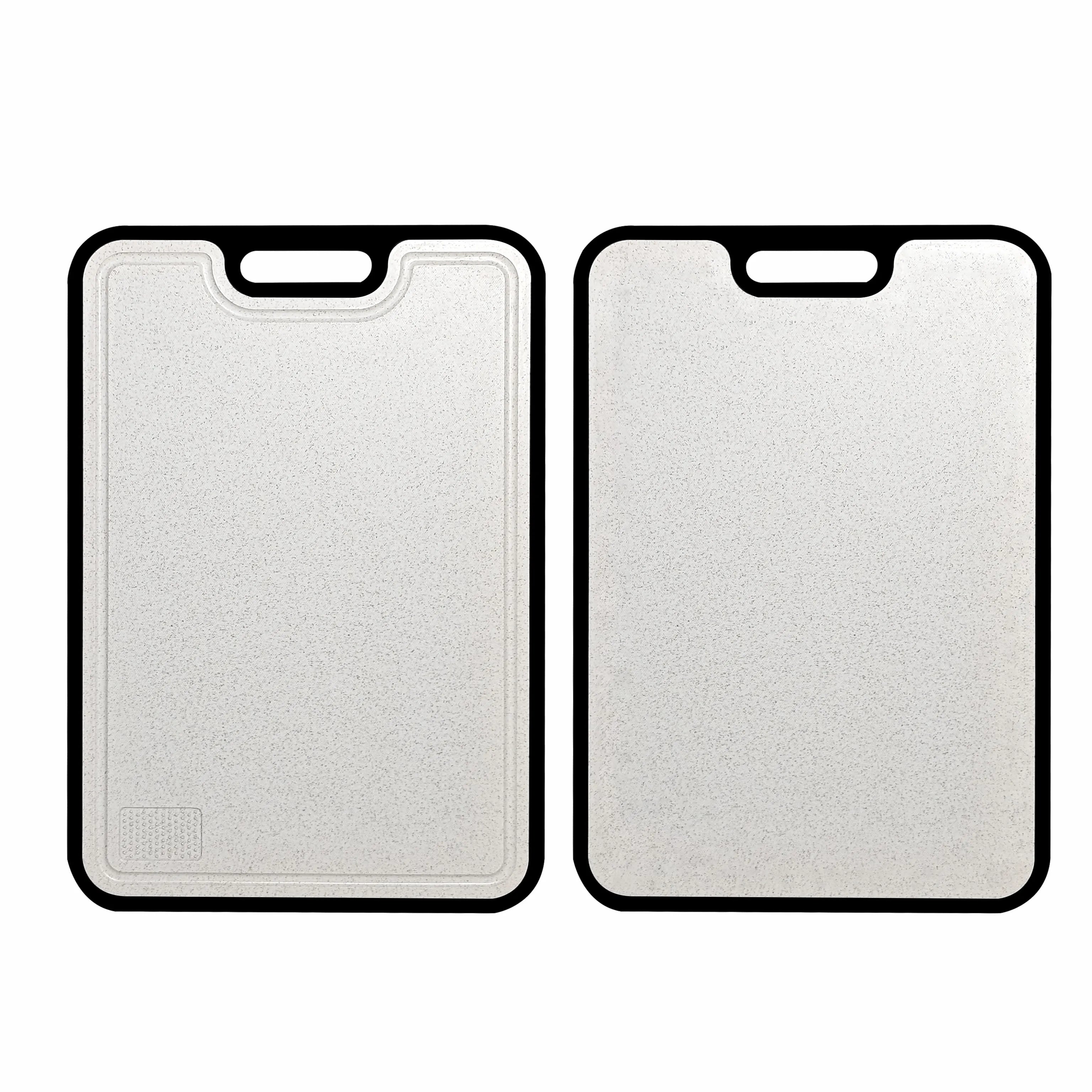 Double-sided Kitchen Chopping Board Titanium and Wheat Straw PP Cutting Boards for Kitchen Butcher Chopping Block With Handle