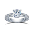 MSR-1444 Customized Engagement Jewelry PT950 1.3ct D VVS1 Round Shape IGI Lab Created Diamond Ring