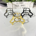 Wholesale Golden Black Silver Display Stand Base Crystals Sphere Triangle Eco-friendly Customizable for Home Decoration Gifts