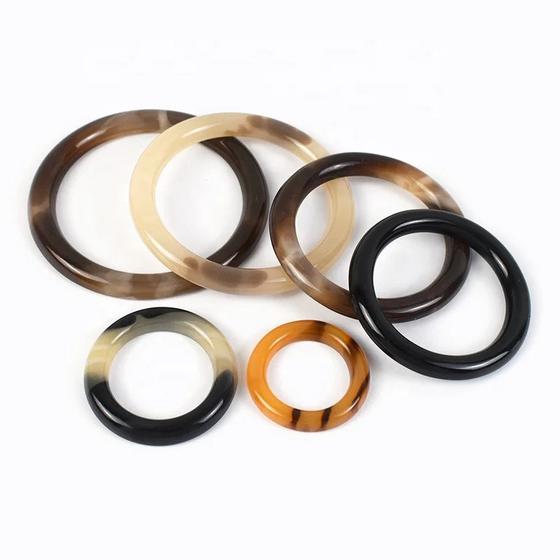 Meetee BK089 25mm DIY Garment Accessories Kit Round Decorative Resin O Ring Buckles for Belt Coat Bag