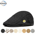 Wholesale British Casual Summer Beret Cap Breathable Straw Newsboy Cap for Men for Beach Party and Fishing Scenes