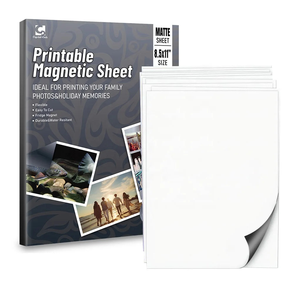 Custom Crystalcode Double Sided A4 Sheets Photo Paper Magnetic Sheet With Adhesive