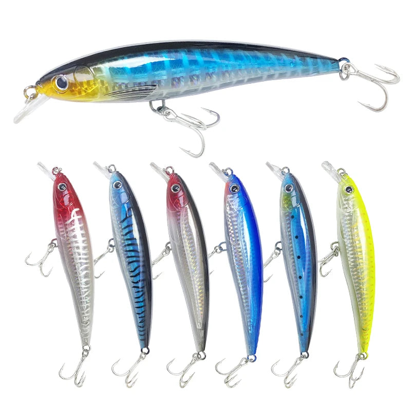 Top Right M086 140mm 41g Trolling Lures Saltwater Fishing Trolling Lure for Tuna Floatin Minnow Lure Senuelos De Pesca