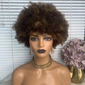 Stock Cheap Wholesale Machine Made Brazilian Human Hair BOMB Curl Wigs Short Afro Kinky Curly Wig Pixie Cut for Black Women