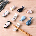 Wholesale Ceramic Pebble Stone Chopstick Rest Holder Porcelain Cutlery for Business Gifts-DH8947