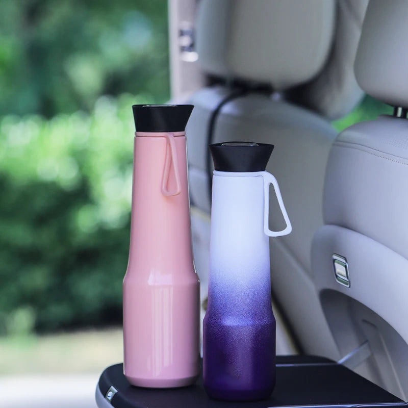 Small Triangular BPA Free Double Walled Stainless Steel Outdoor Sports Insulated Vacuum Water Bottle
