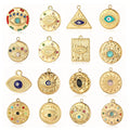 Wholesalers Stainless Steel Blue Eye Cute Charm Pendant Diy Necklace Bracelet Jewelry Pendants