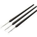 3pcs Nail Art Black Handle Nylon Hair Detail Design Drawing Liner Pen Nail Brush Set