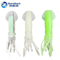 Soft Rubber Luminous Squid Fishing Lure 10.5cm Artificial Squid Skirt Bait Fishing Lure for Tuna Marlin Bass Lure